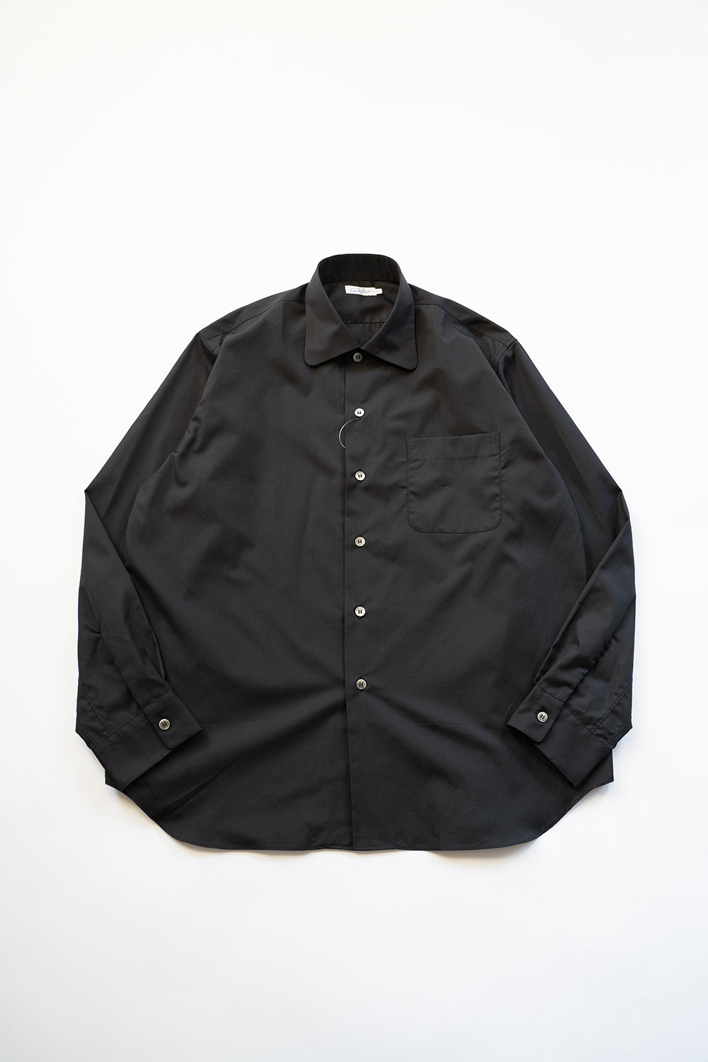 【ラスト1点】SH04B ブロードボックスNEWワイドカラーシャツ(BLACK)