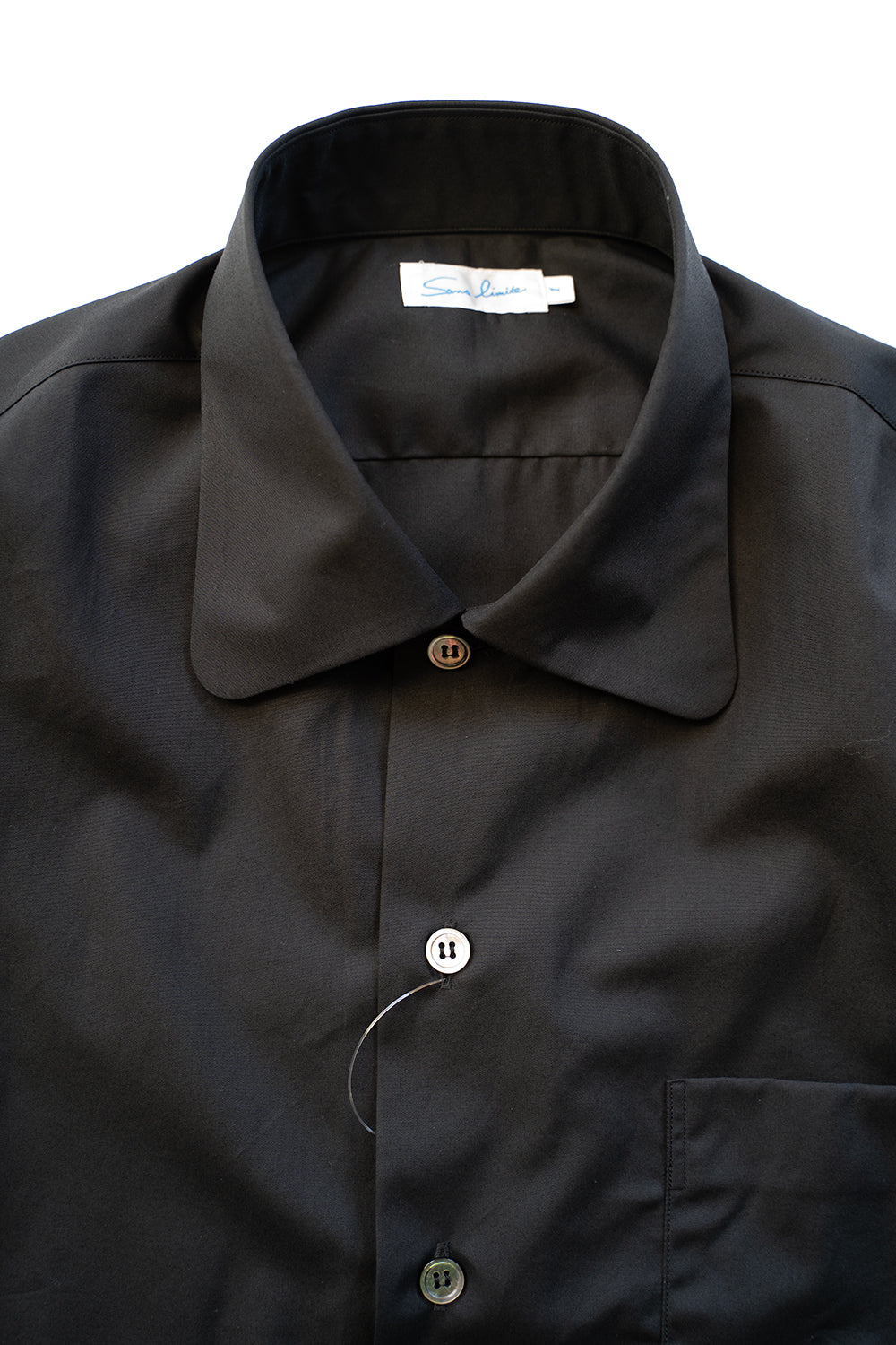 【ラスト1点】SH04B ブロードボックスNEWワイドカラーシャツ(BLACK)