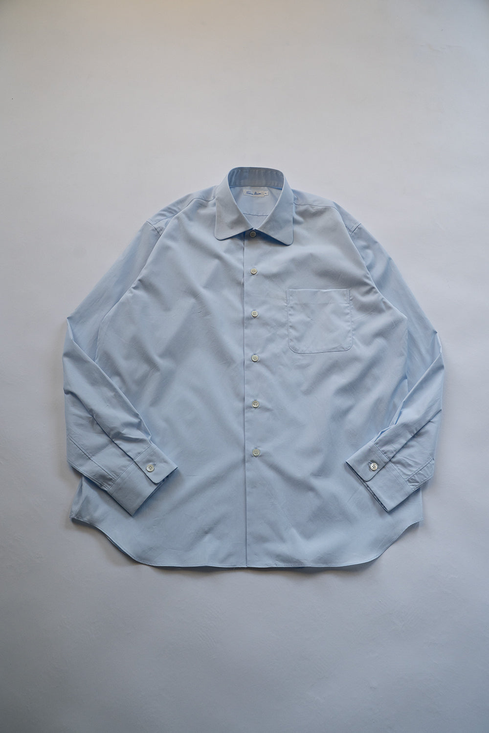 【ラスト1点】SH04B ブロードボックスNEWワイドカラーシャツ(SAX)