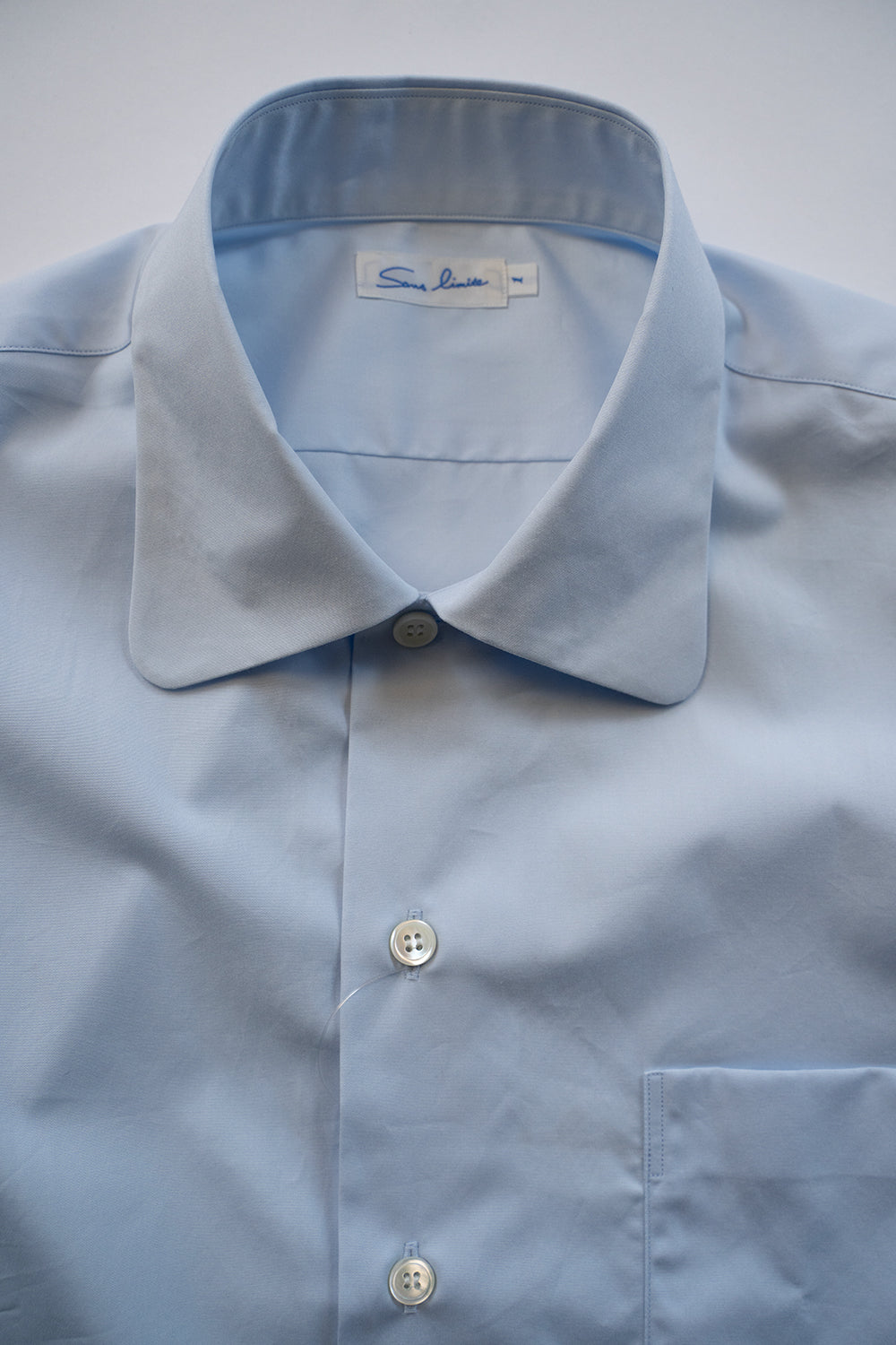 【ラスト1点】SH04B ブロードボックスNEWワイドカラーシャツ(SAX)