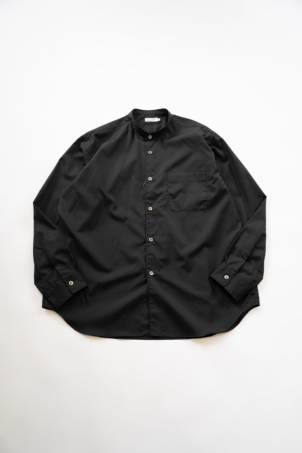 【ラスト1点】SH06B ブロードボックススタンドカラーシャツ(BLACK)