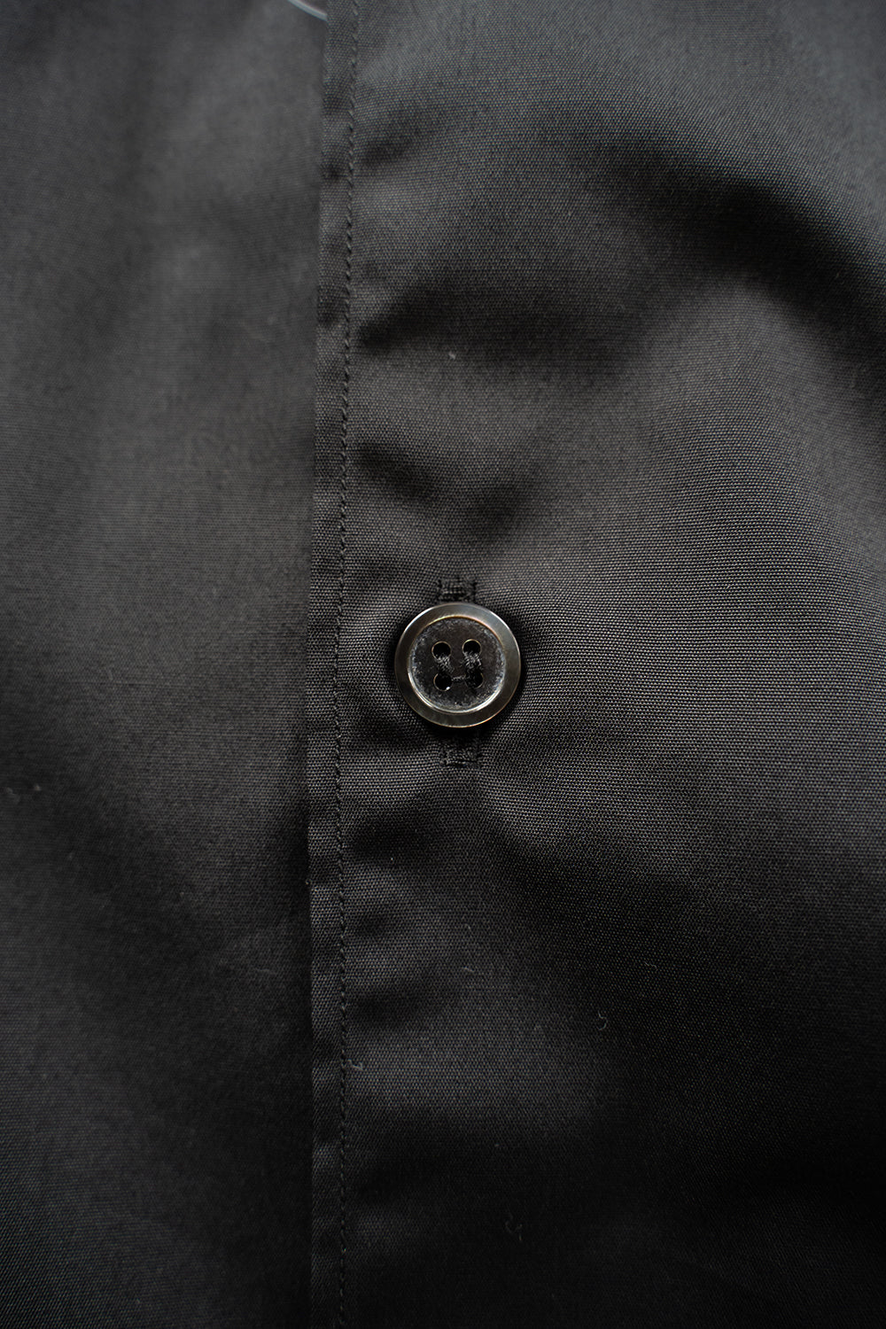 【ラスト1点】SH06B ブロードボックススタンドカラーシャツ(BLACK)