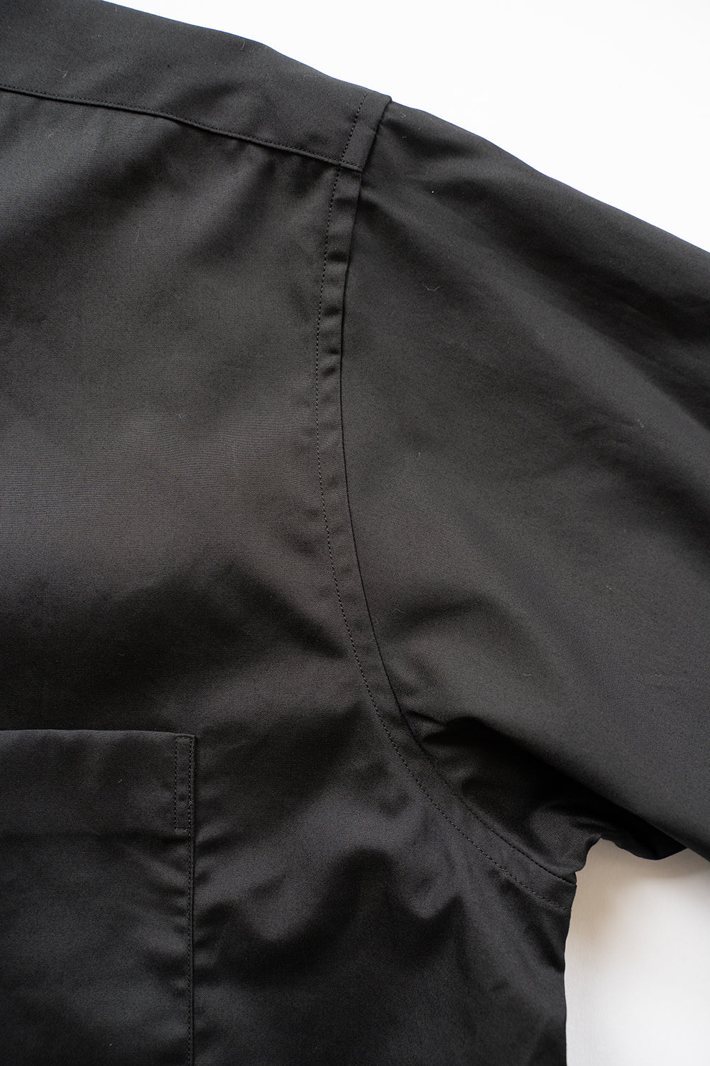 【ラスト1点】SH06B ブロードボックススタンドカラーシャツ(BLACK)