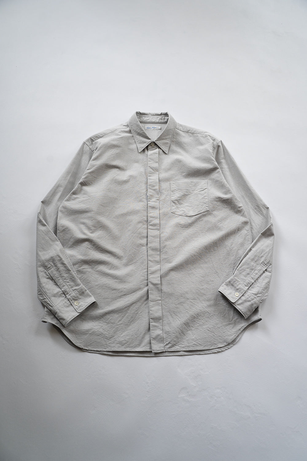 【ラスト1点】SH01B ボックスレギュラーカラー比翼シャツ(GREY OX)