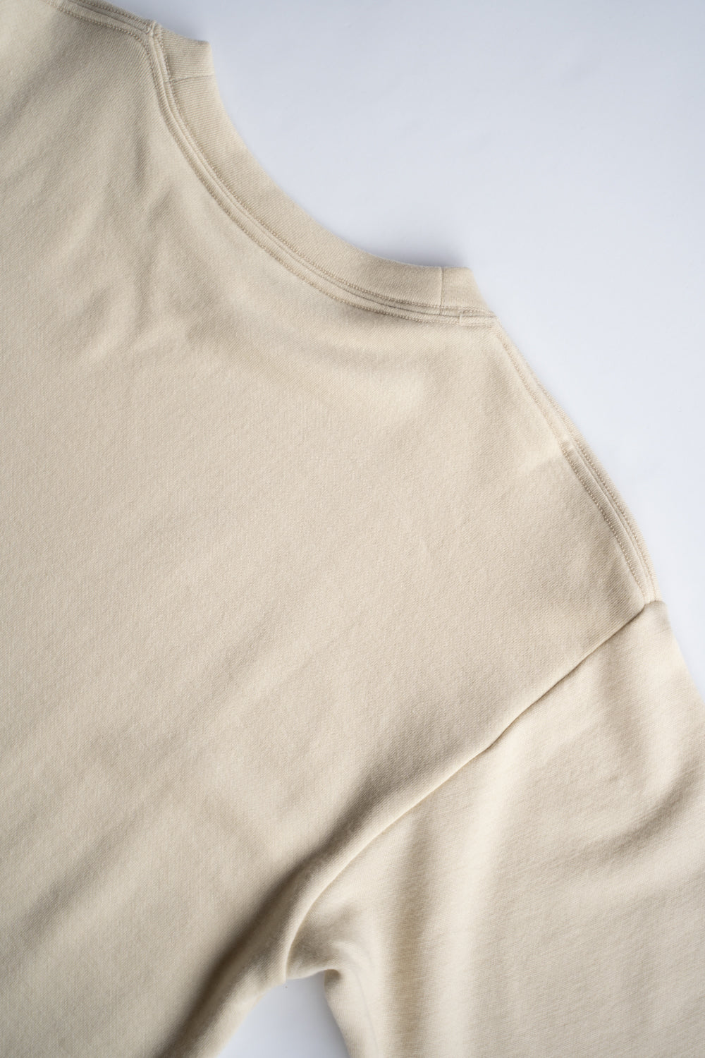 スーパー120'sウール裏毛トレーナー(白茶)