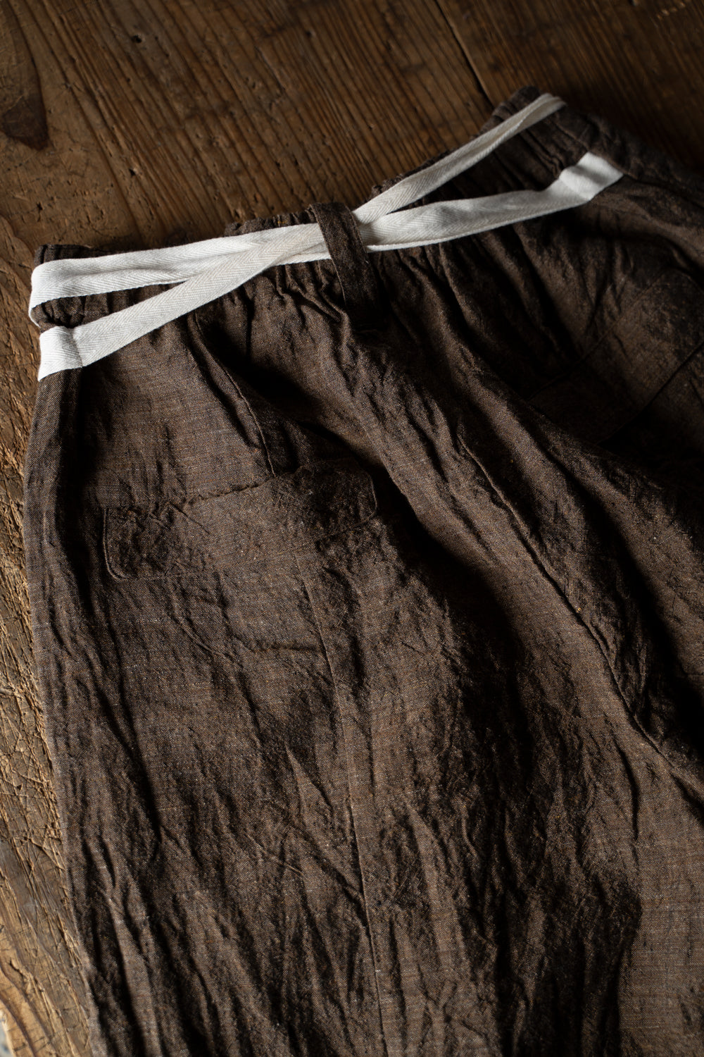 Egg Shape Easy Trousers "OVUM-LC"(SAFRON)