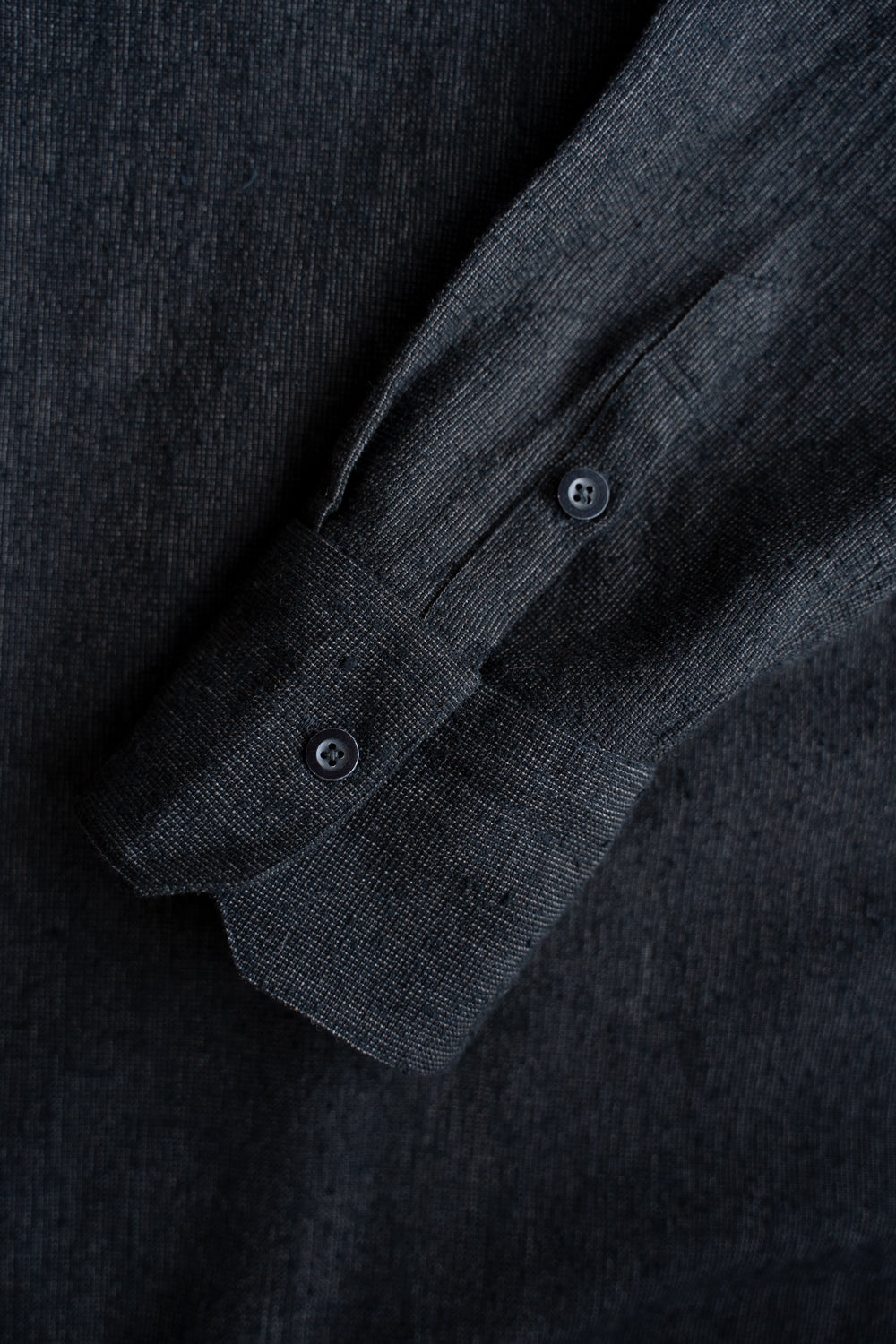 Stand Collar Long Tail Shirts"SH-042"(CACAO NIB)