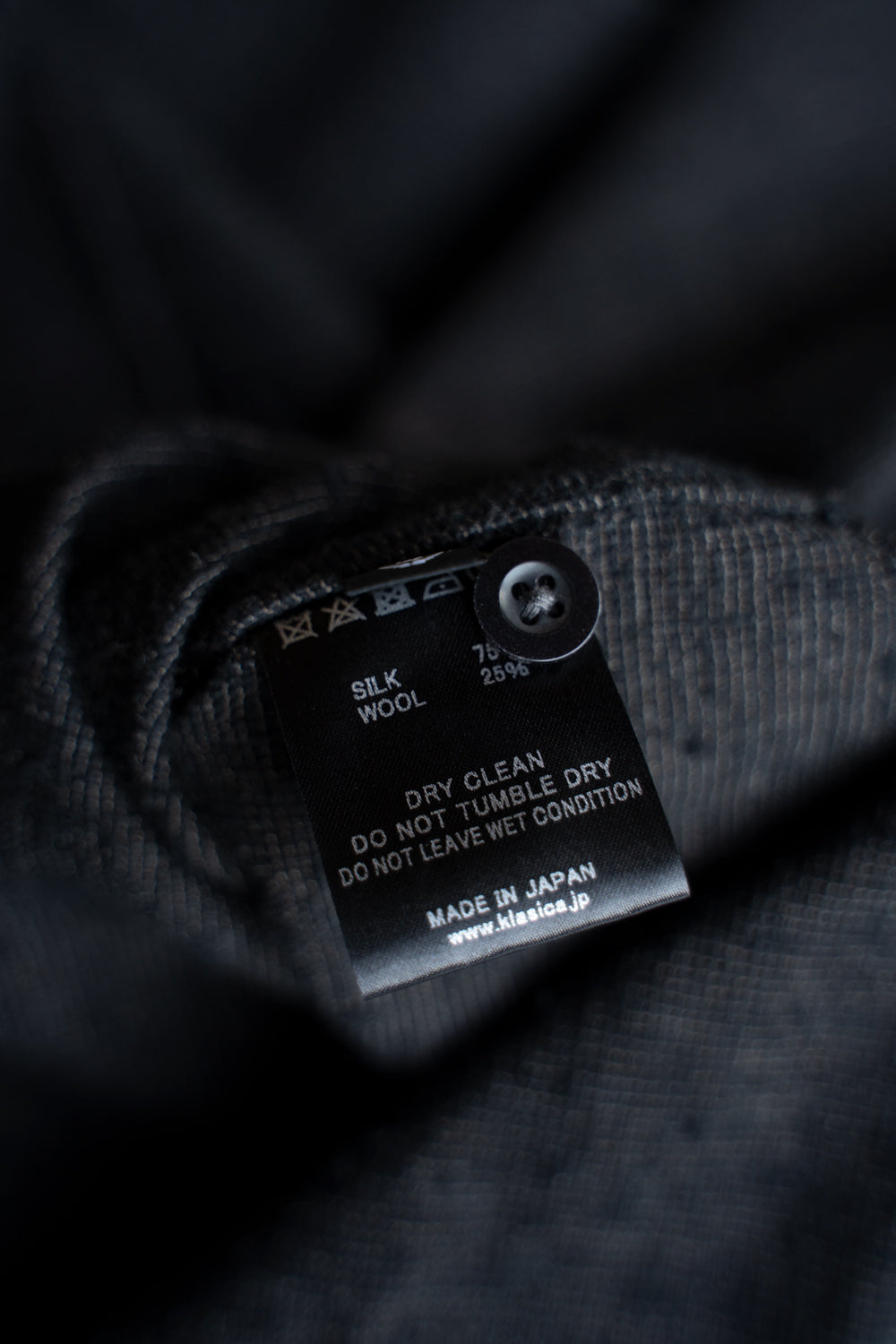 Stand Collar Long Tail Shirts"SH-042"(CACAO NIB)