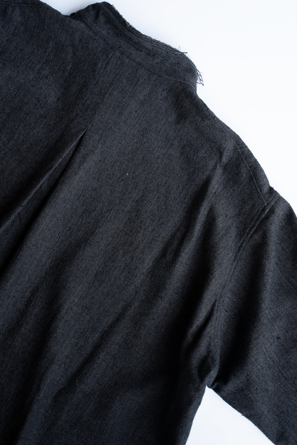 Stand Collar Long Tail Shirts"SH-042"(CACAO NIB)
