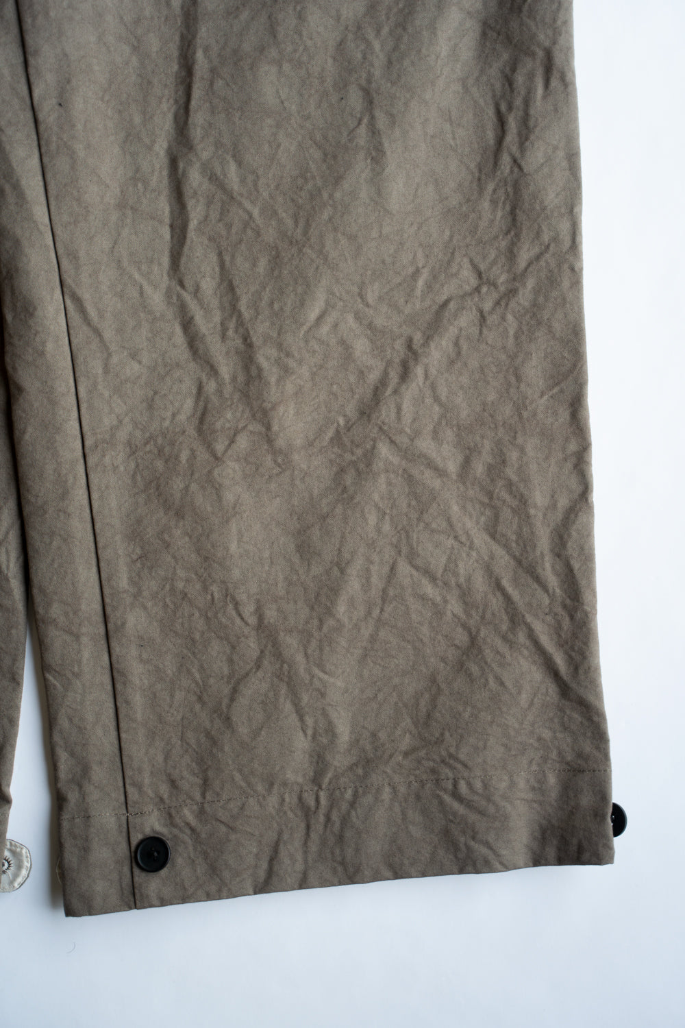 Side Tucked Wide Straight Trousers "LINDBERG Ⅱ"-TW(DUST)