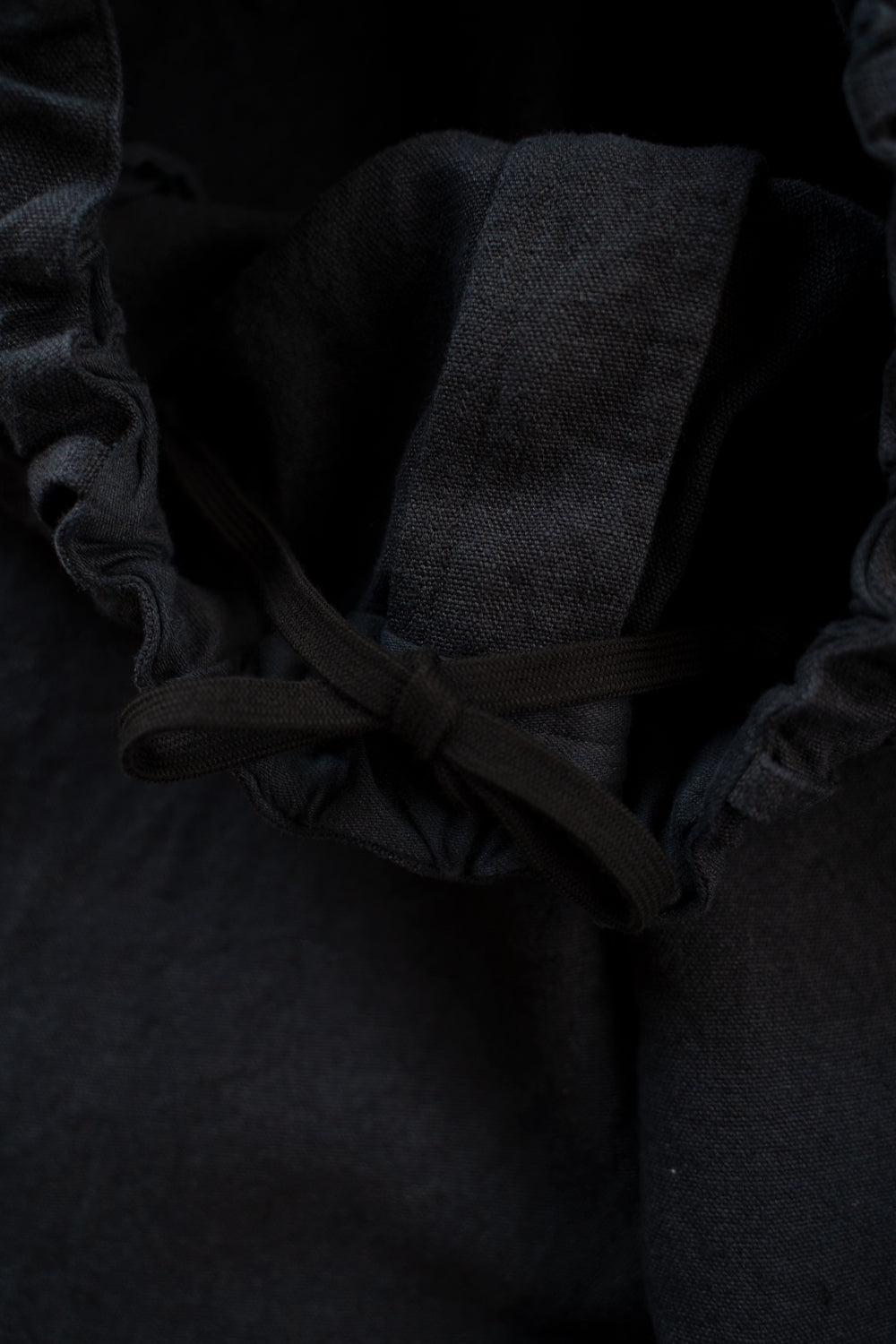 亜麻苧麻ワイドパンツ(墨黒)