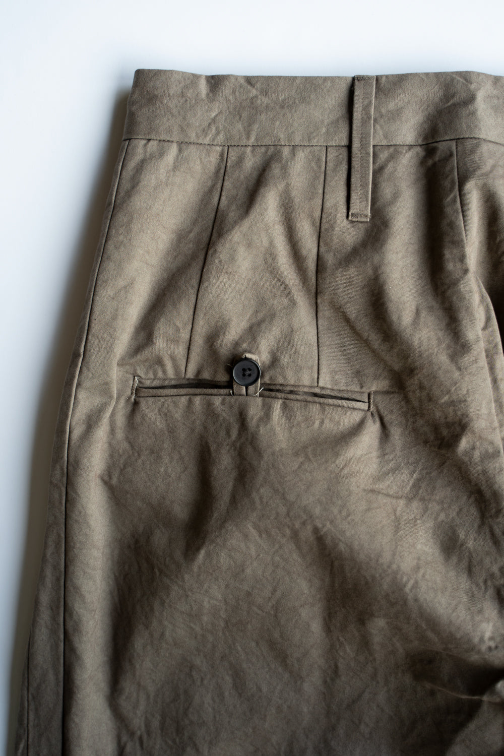 Side Tucked Wide Straight Trousers "LINDBERG Ⅱ"-TW(DUST)