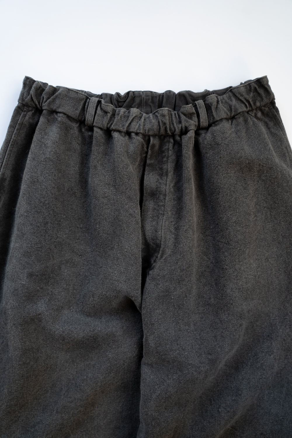 亜麻苧麻ワイドパンツ(炭)