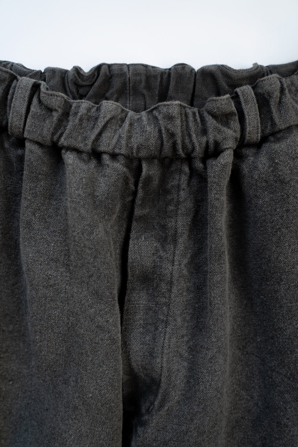 亜麻苧麻ワイドパンツ(炭)