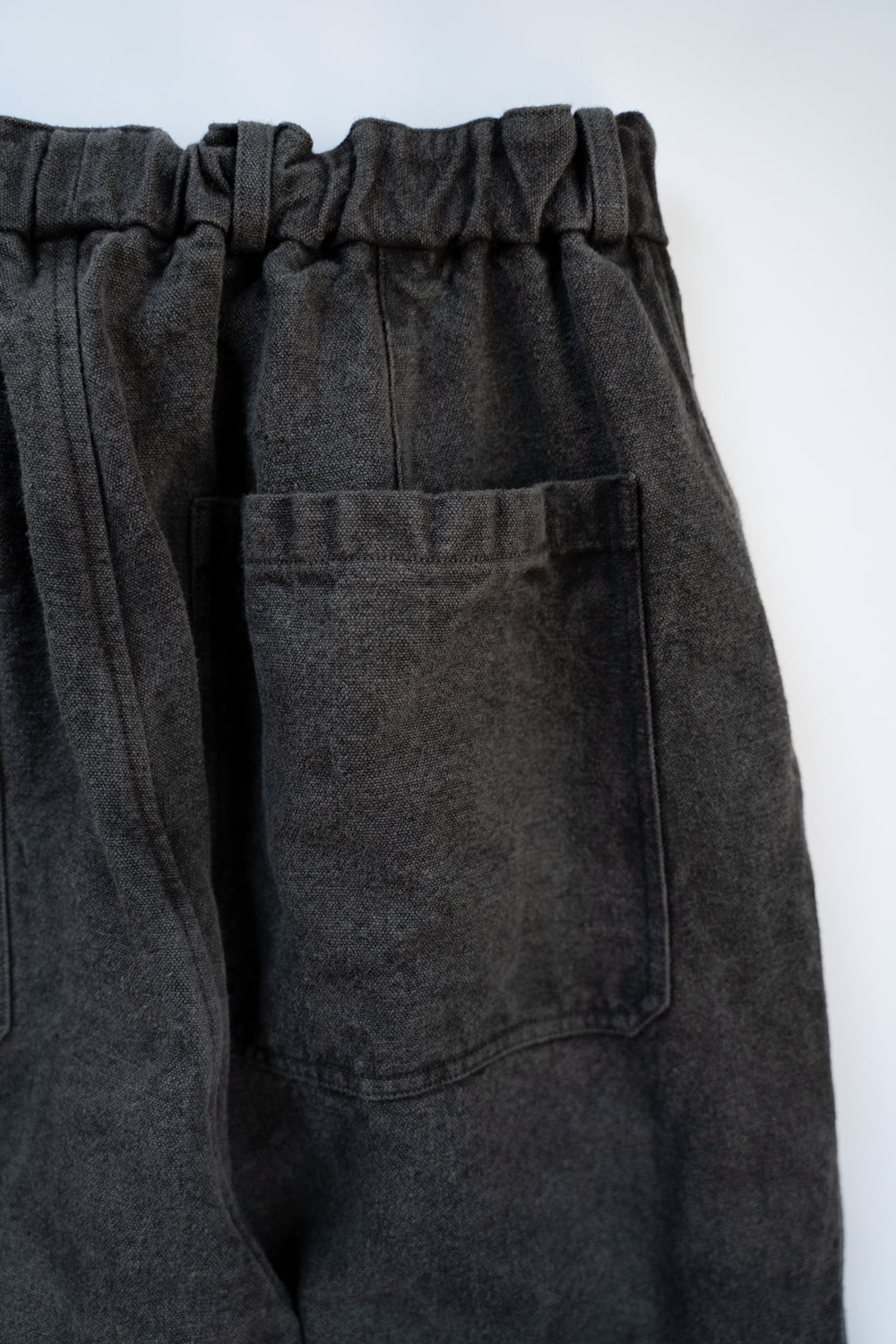 亜麻苧麻ワイドパンツ(炭)
