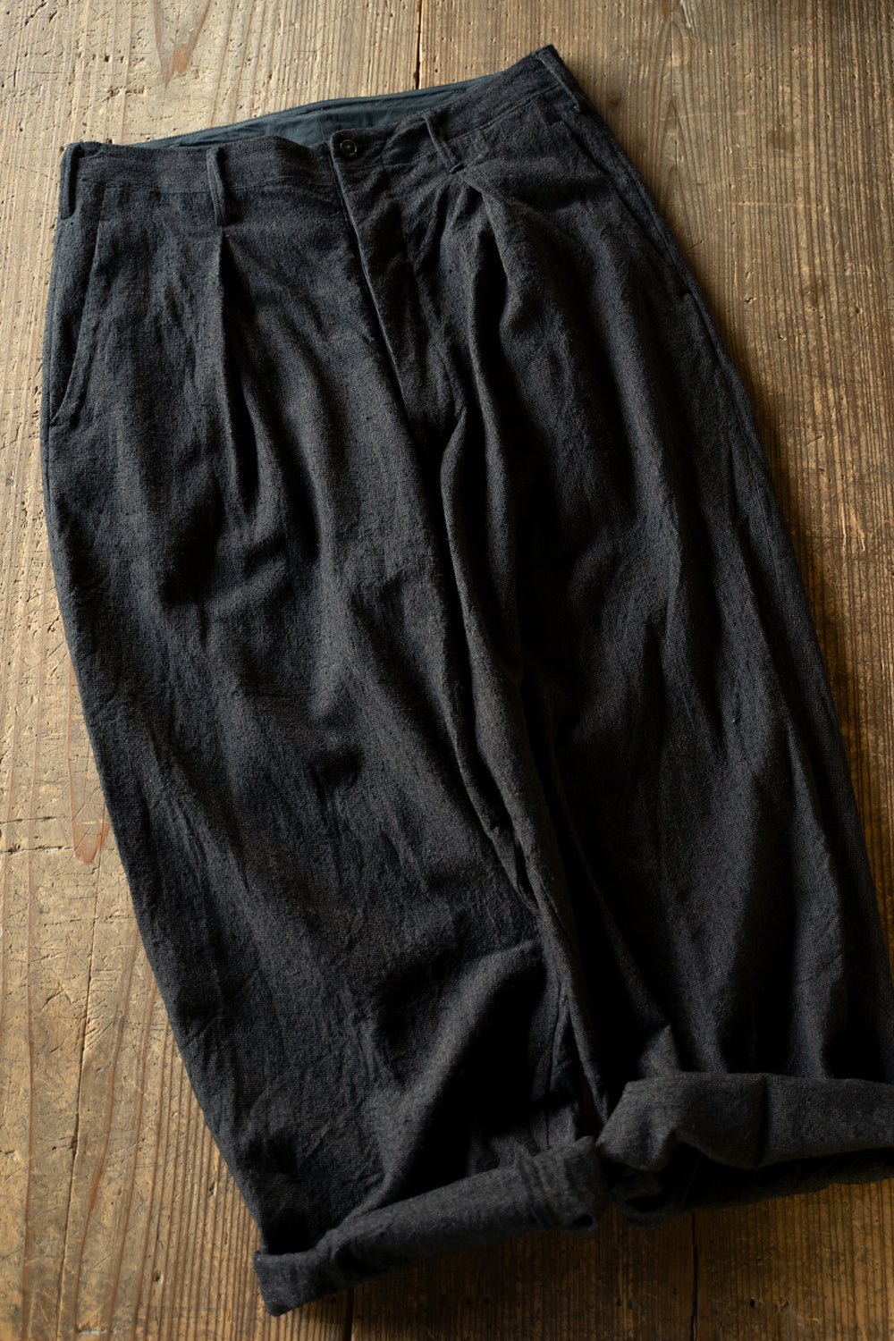 【ラスト1点】Wide and Tapered Silent Trousers"PACE"-SW(CACAO NIB)