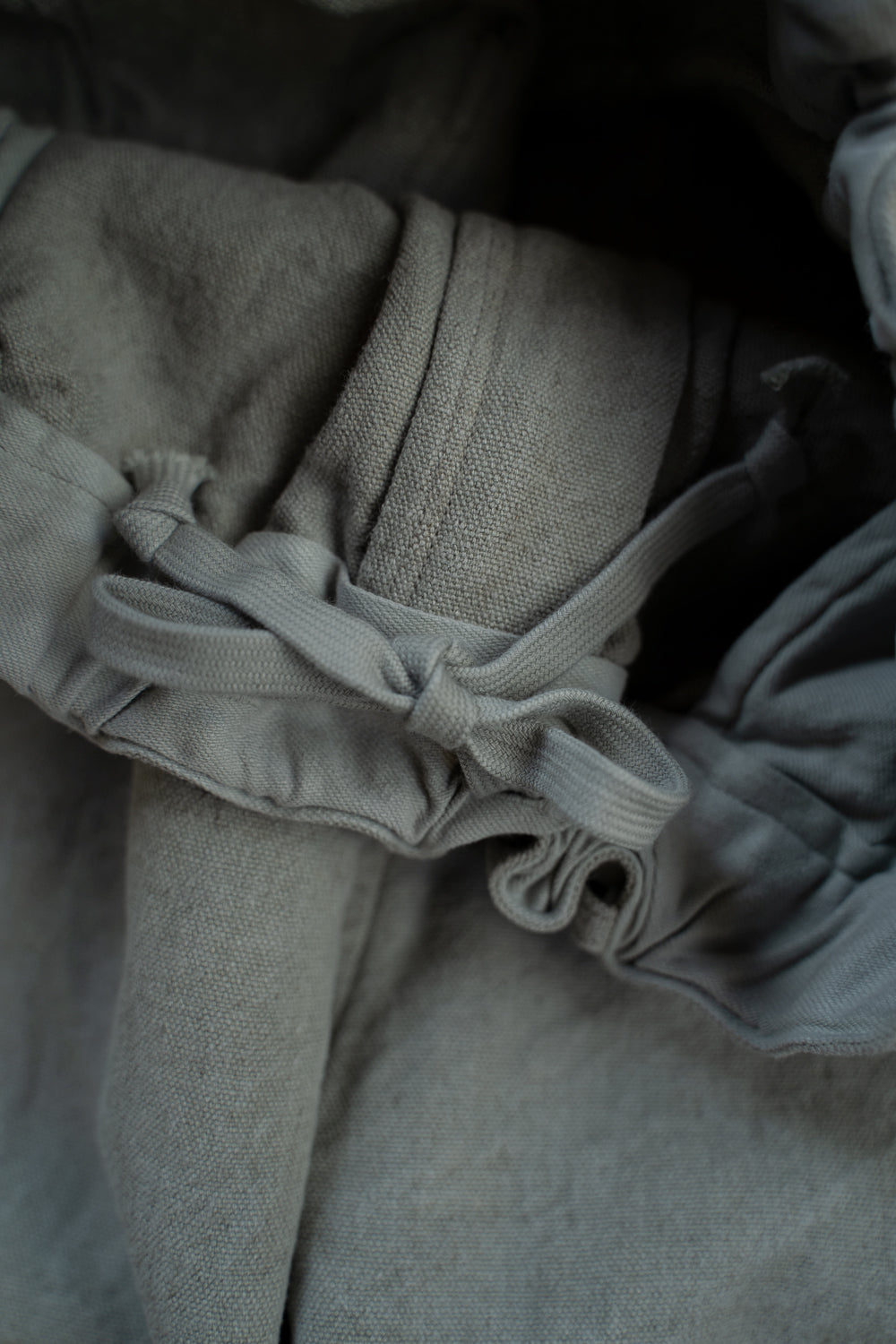 亜麻苧麻ワイドパンツ(灰緑)