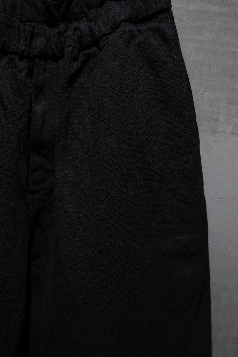 亜麻苧麻ワイドパンツ(黒)