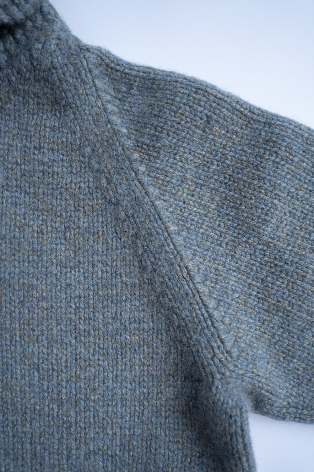 yak/lambs multi ply HAND KNITTING cowichan sweater（FADE BLUE）