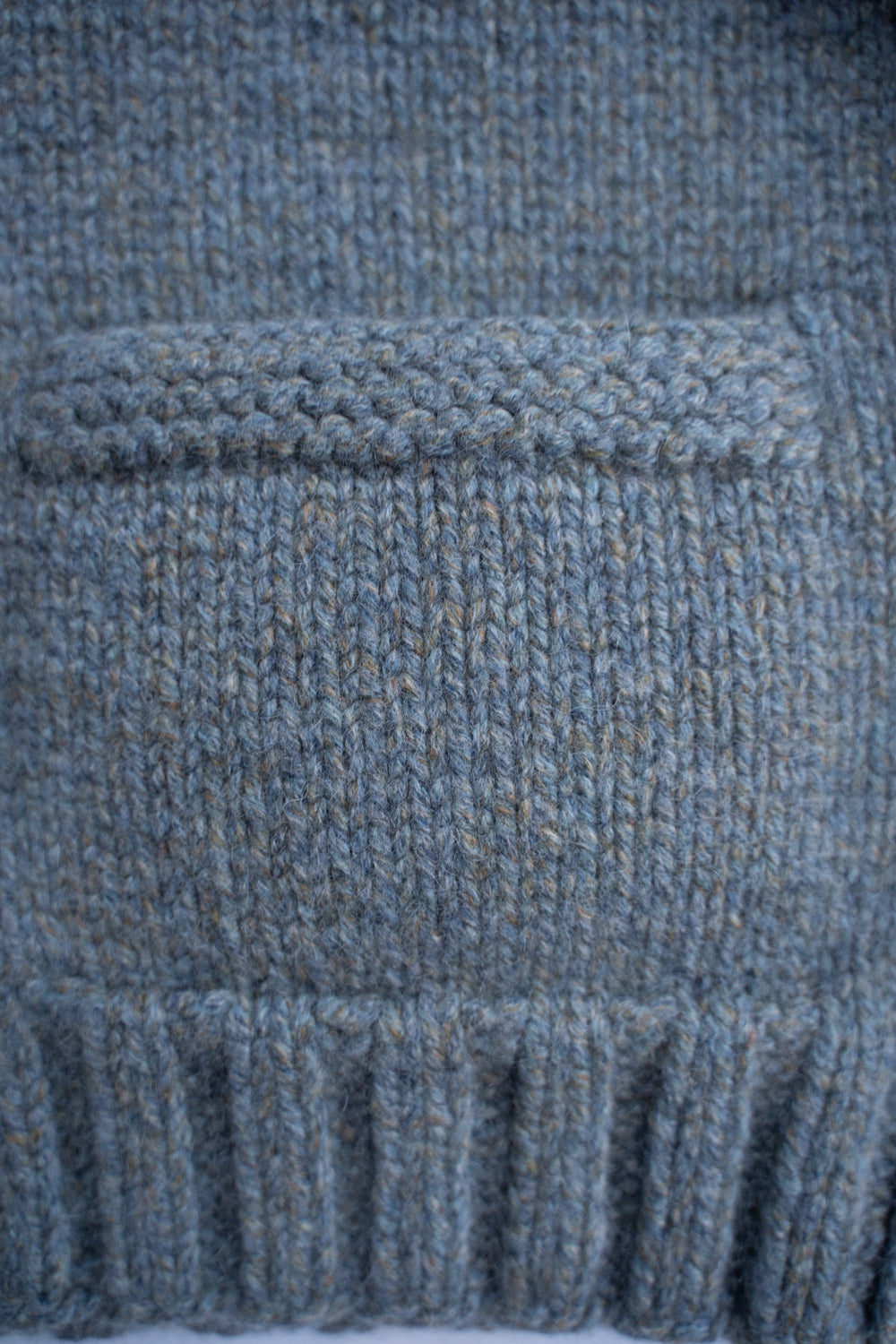 yak/lambs multi ply HAND KNITTING cowichan sweater（FADE BLUE）