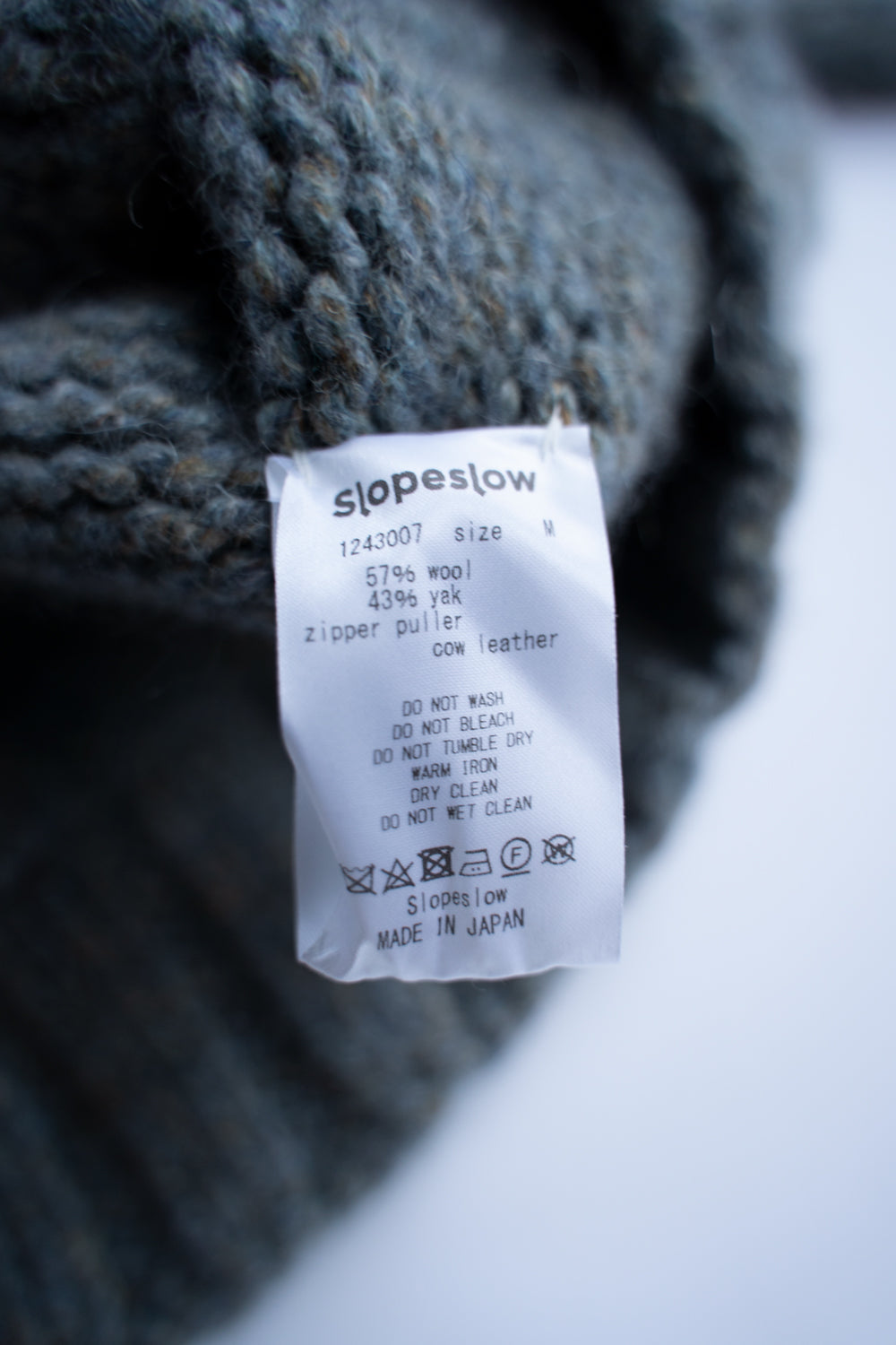 yak/lambs multi ply HAND KNITTING cowichan sweater（FADE BLUE）