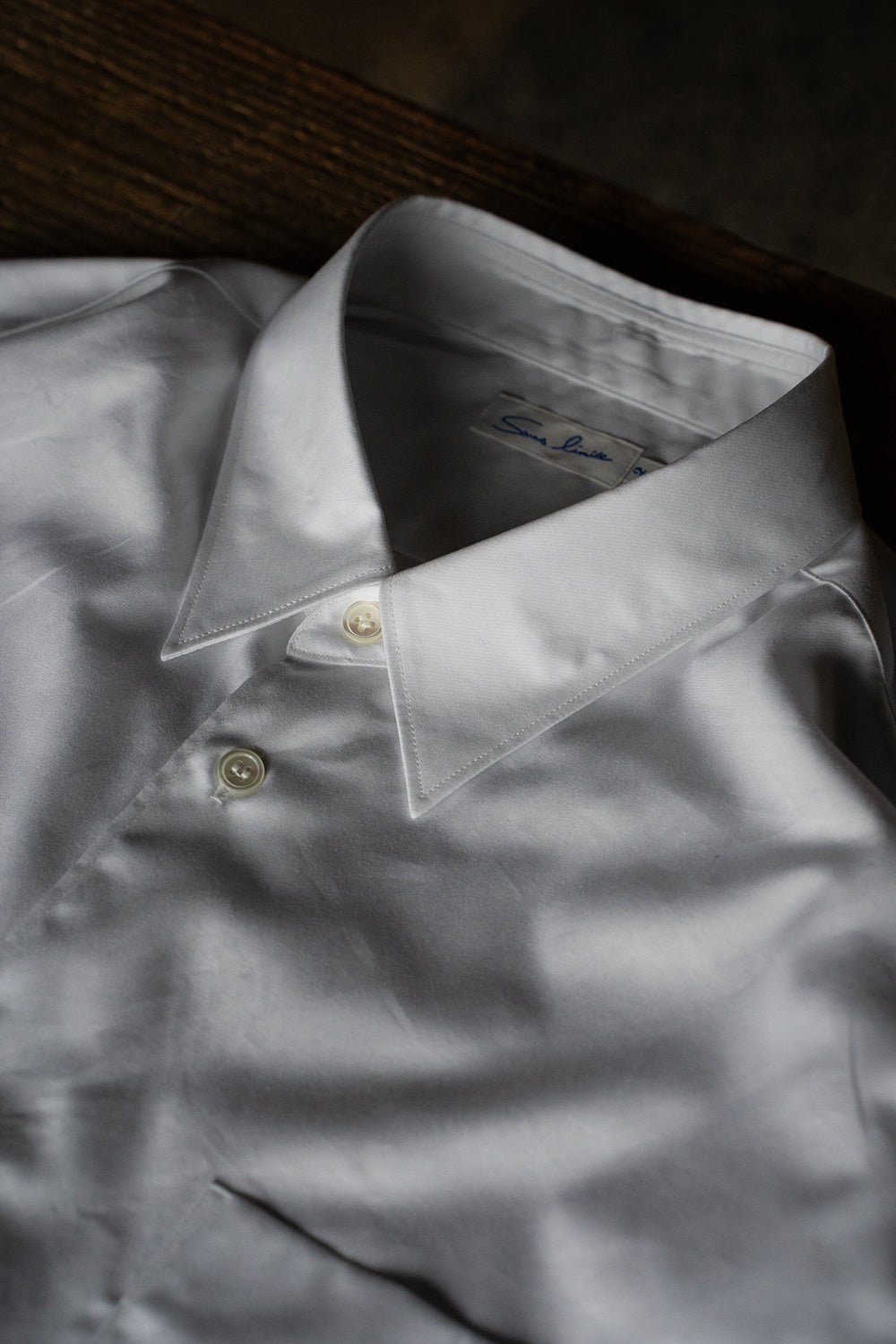 Sans Limite/サンリミット ブロードボックスレギュラーカラーシャツ（WHITE）