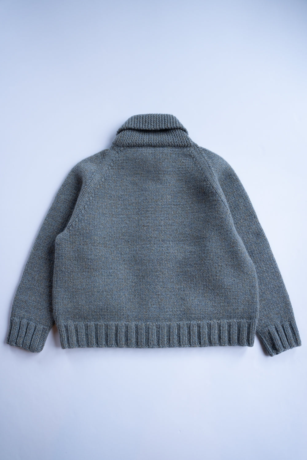 yak/lambs multi ply HAND KNITTING cowichan sweater（FADE BLUE）