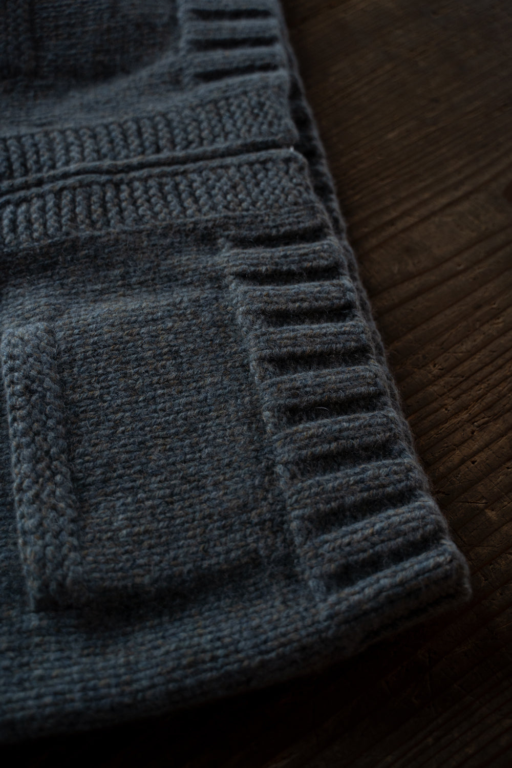 yak/lambs multi ply HAND KNITTING cowichan sweater（FADE BLUE）