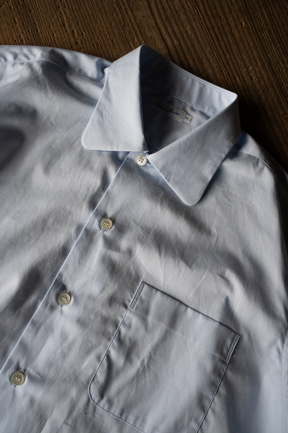 SH04B ブロードボックスNEWワイドカラーシャツ（SAX）