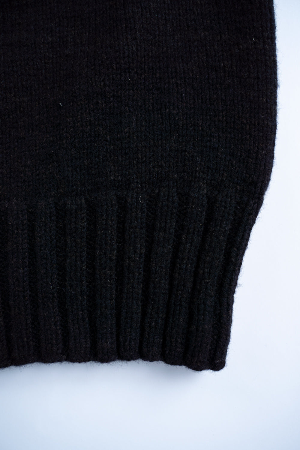 【ラスト1点】yak/lambs multi ply HAND KNITTING yoke top turtle neck sweater（DARK NAVY）