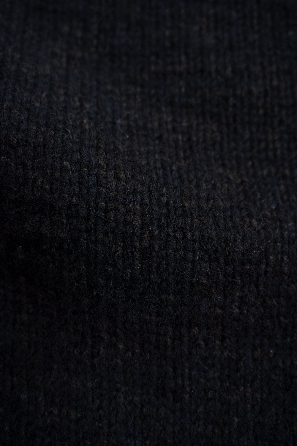【ラスト1点】yak/lambs multi ply HAND KNITTING yoke top turtle neck sweater（DARK NAVY）