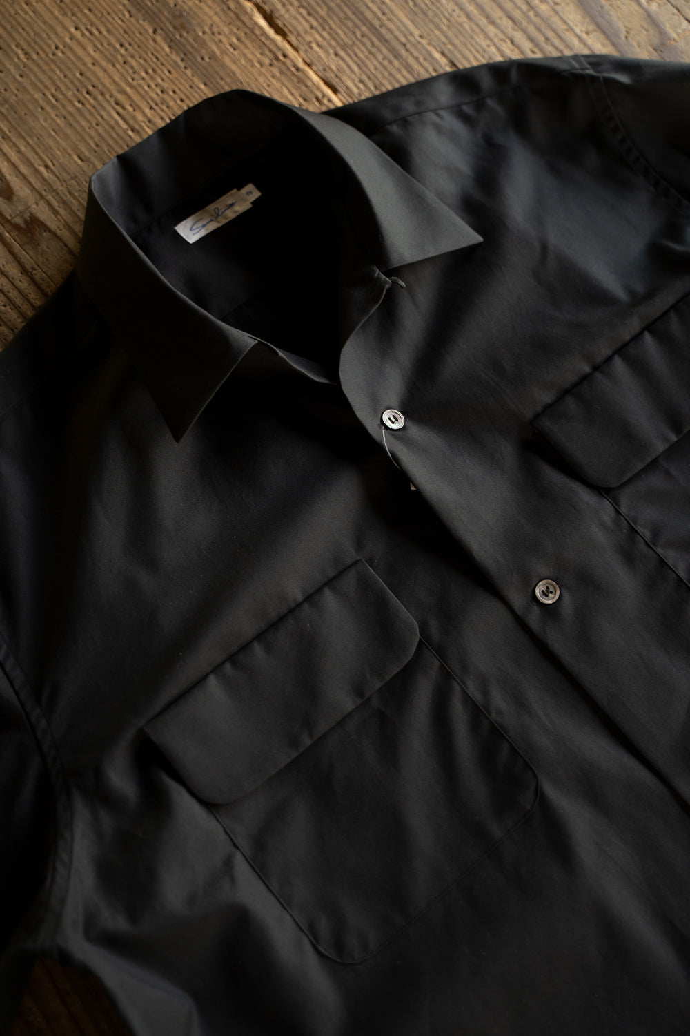 SH03B ボックス大開襟（BLACK）