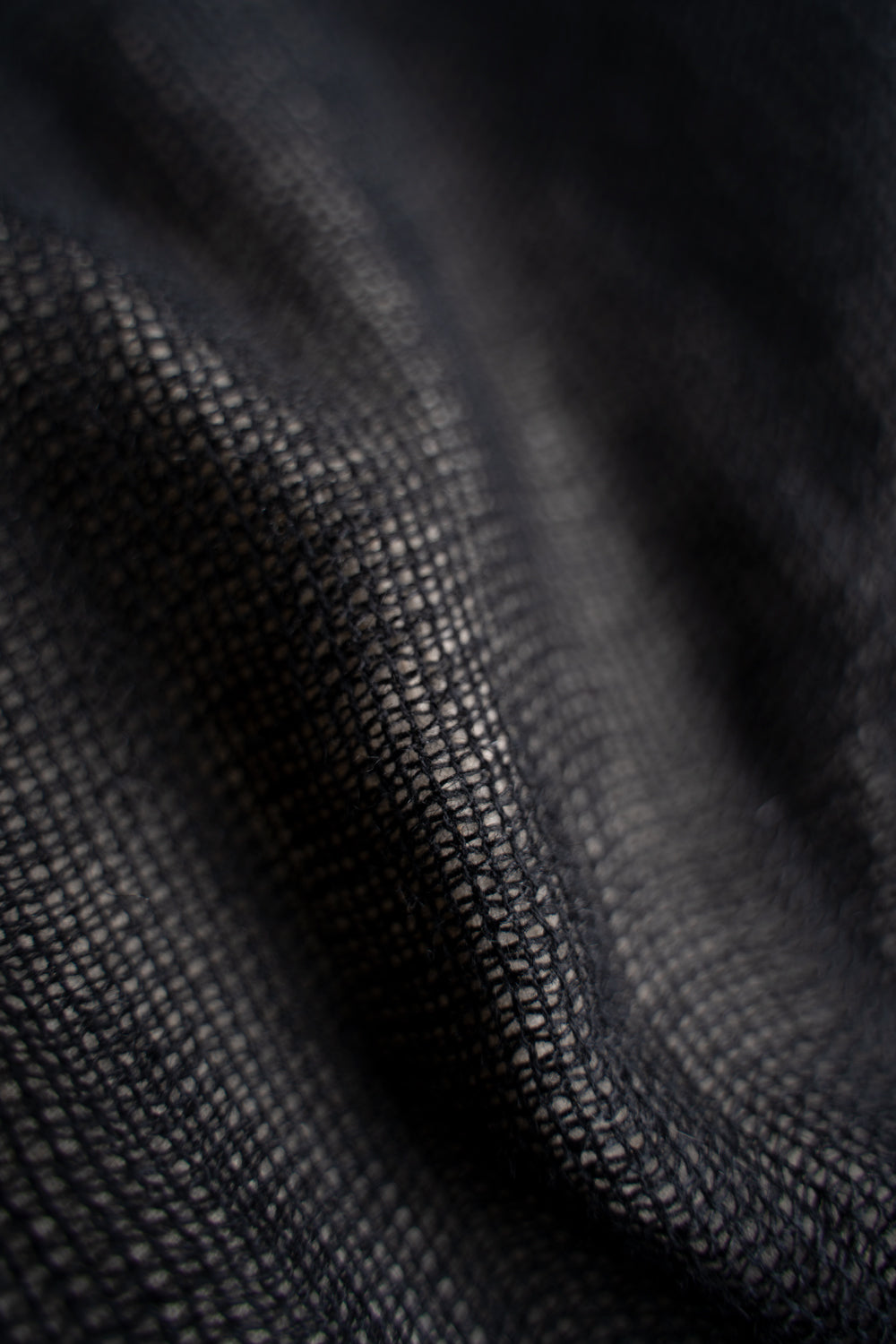 【ラスト1点】Black Mohair Leno Cloth Baggy Pants/ブラックモヘアレノクロスバギーパンツ（BLACK）