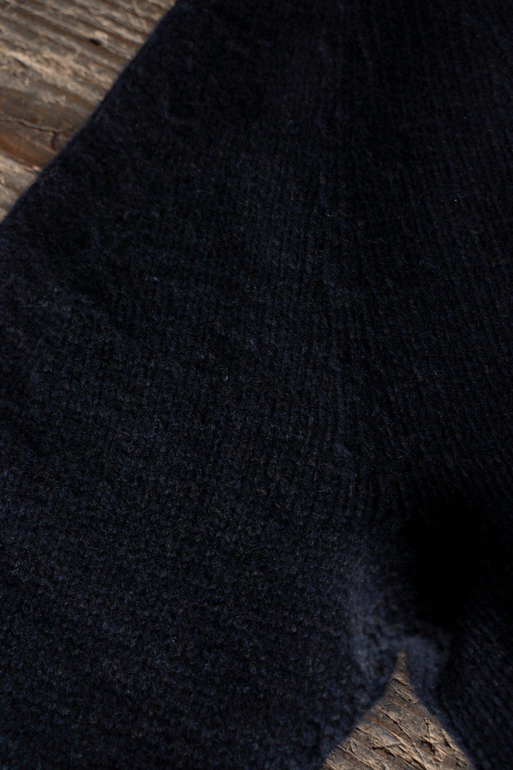 【ラスト1点】yak/lambs multi ply HAND KNITTING yoke top turtle neck sweater（DARK NAVY）