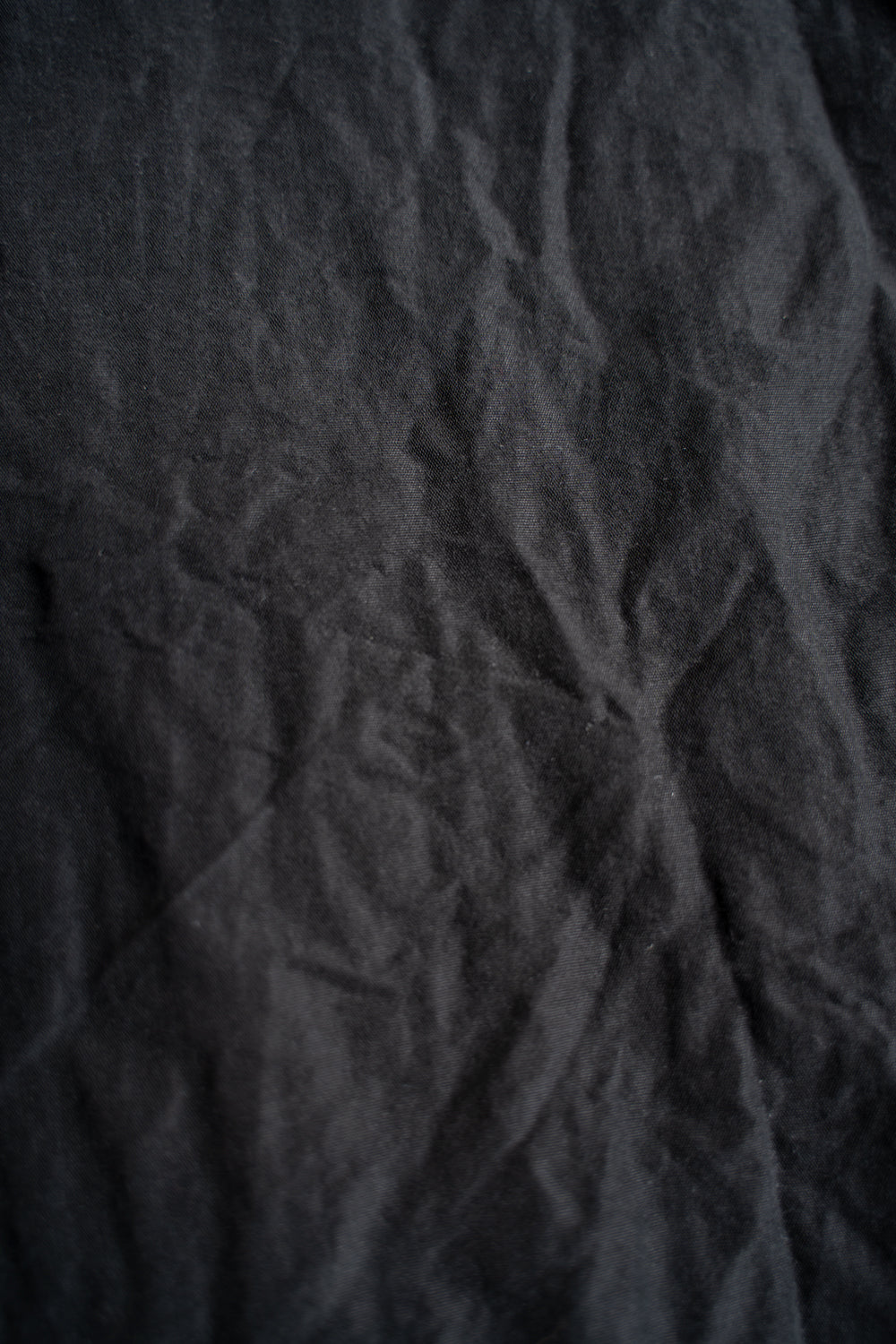 【ラスト1点】Lustrous Cotton Ramie Shadow Panel Shirt/ラストラスコットンラミーシャドウパネルシャツ（SMOKY BLACK）