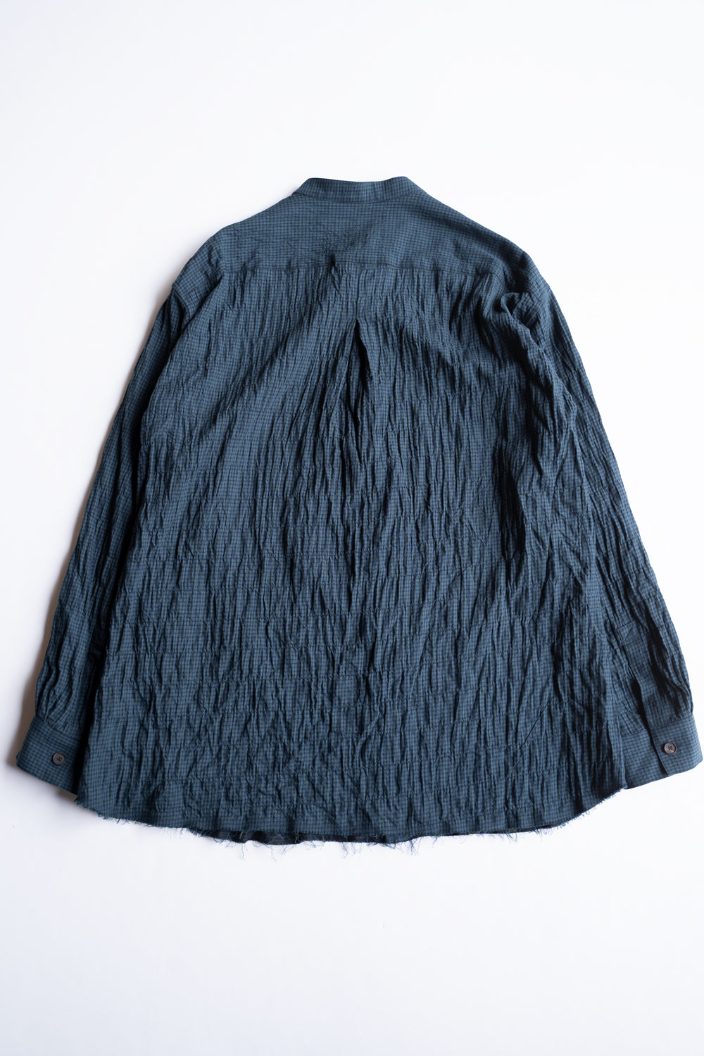 【ラスト1点】Shearling Twill Check Shadow Panel Shirt/シャーリングツイルチェックシャドウパネルシャツ（NAVY GREEN）