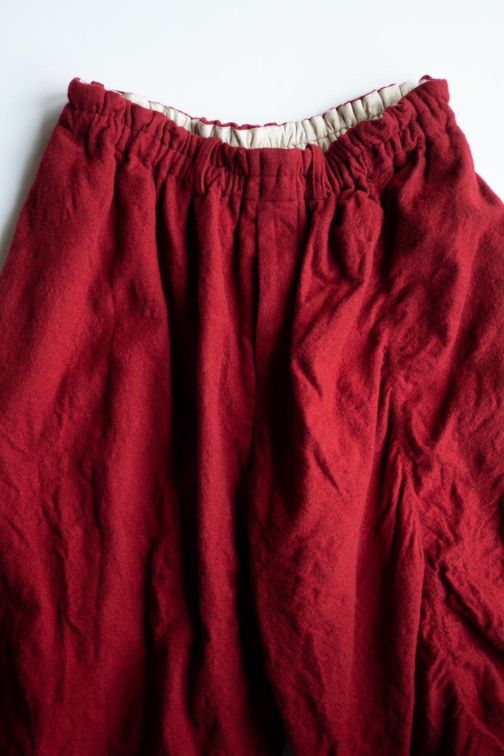 【ラスト1点】Randomly Felted Fabric Circle Pants//ランダムリーフェルトファブリックサークルパンツ（RED）