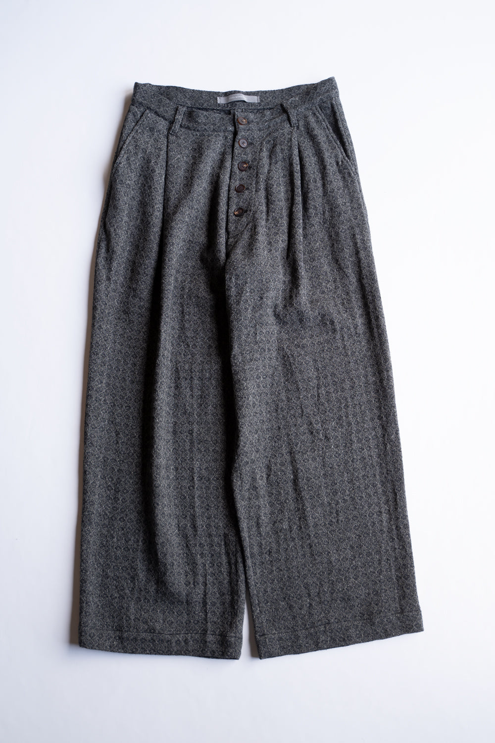 Square Dobby Cloth Straight Pants/スクエアドビークロスストレートパンツ（DARK GRAY）