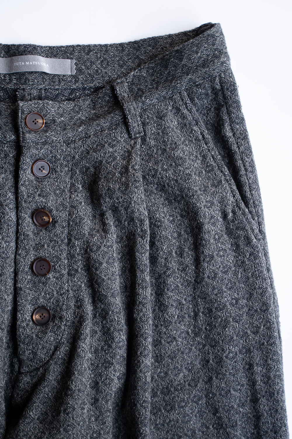 Square Dobby Cloth Straight Pants/スクエアドビークロスストレートパンツ（DARK GRAY）