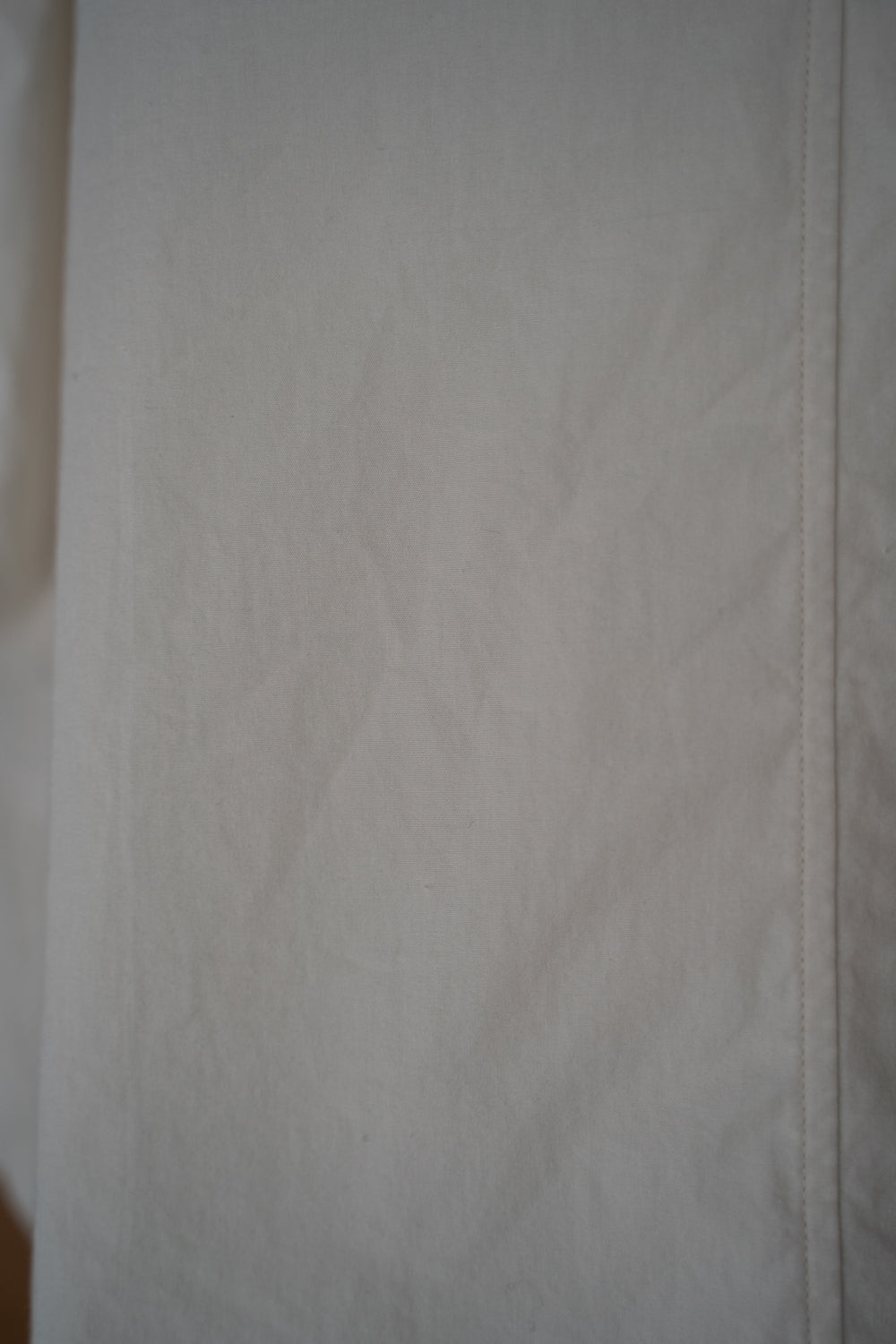 【ラスト1点】Broadcloth Cotton Collarless Shirt/ブロードクロスコットンカラーレスシャツ（OFF WHITE）