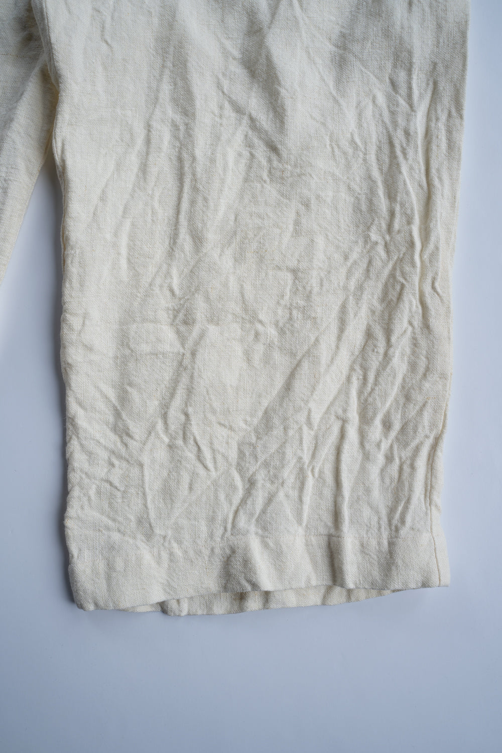 【ラスト１点】Canvas Linen Straight Pants/キャンバスリネンストレートパンツ（WHITE）