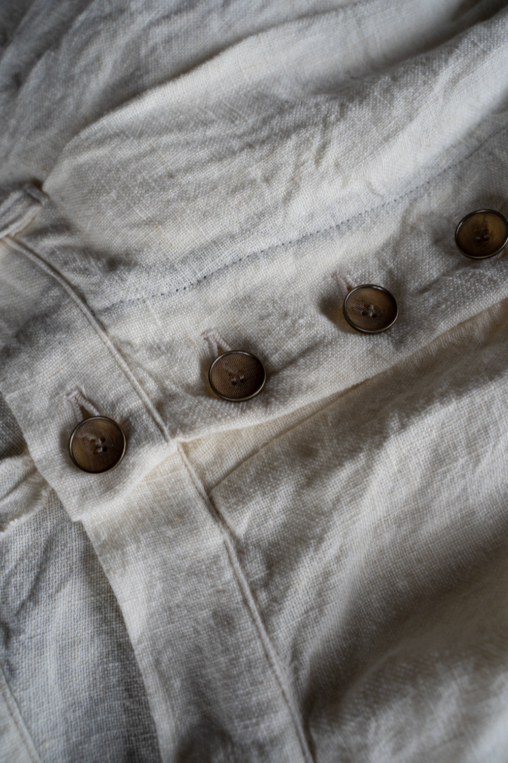 【ラスト１点】Canvas Linen Straight Pants/キャンバスリネンストレートパンツ（WHITE）