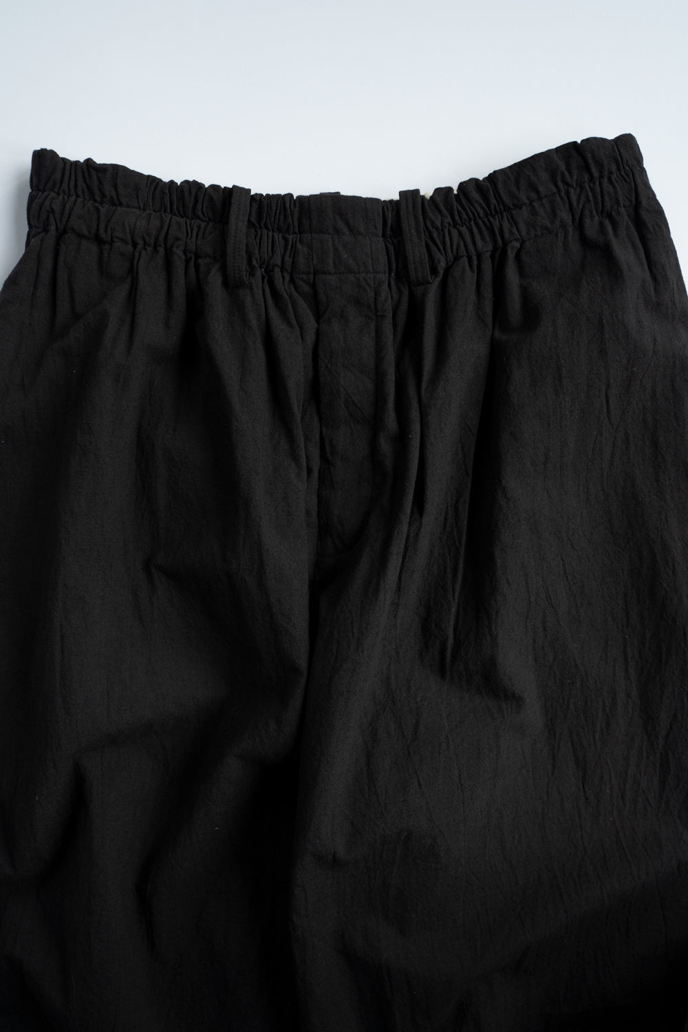 【ラスト1点】Sheeting Dyed Plain Weave Circle Pants/シーチングダイドプレーンウィーブサークルパンツ（BLACK）