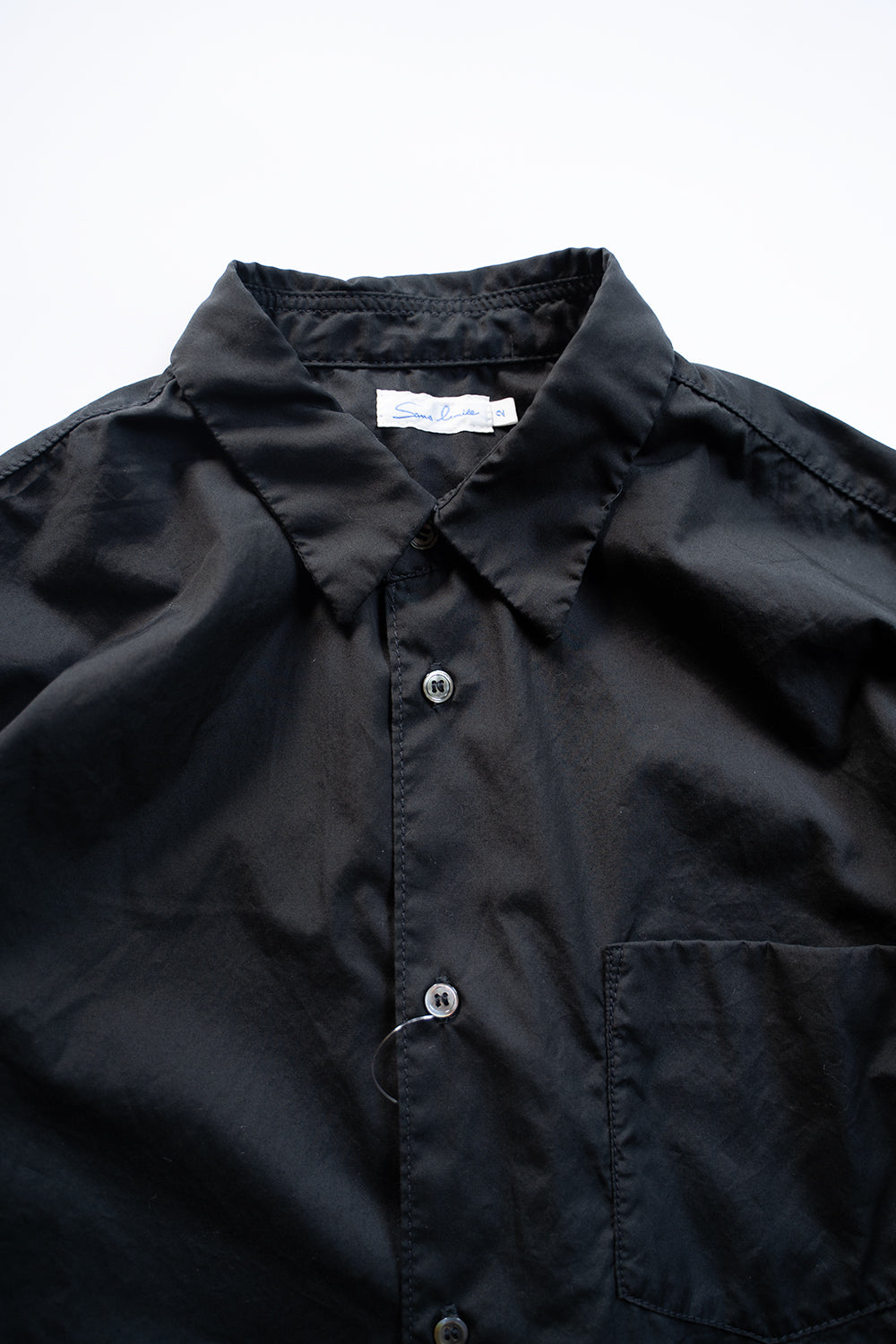 【ラスト1点】SH01B ボックスレギュラー２本針シャツ（BLACK）
