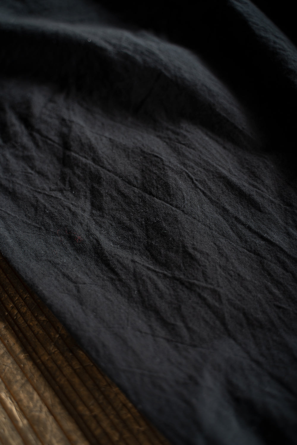 【ラスト1点】Sheeting Dyed Plain Weave Circle Pants/シーチングダイドプレーンウィーブサークルパンツ（BLACK）