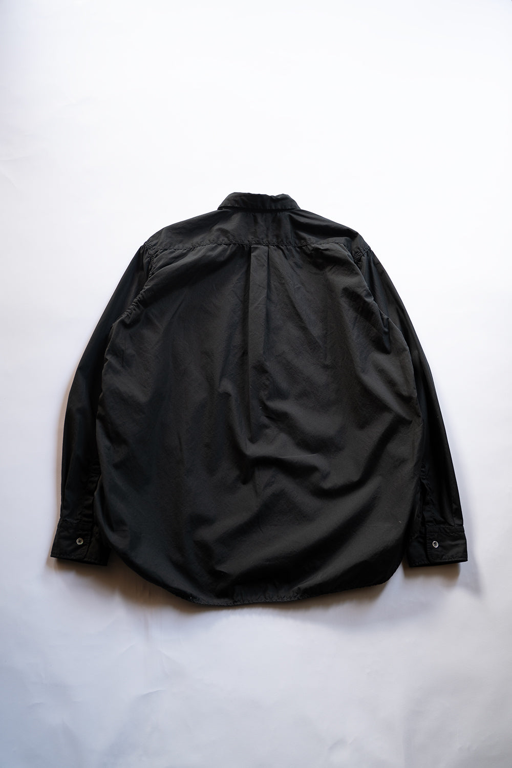 【ラスト1点】SH01B ボックスレギュラー２本針シャツ（BLACK）