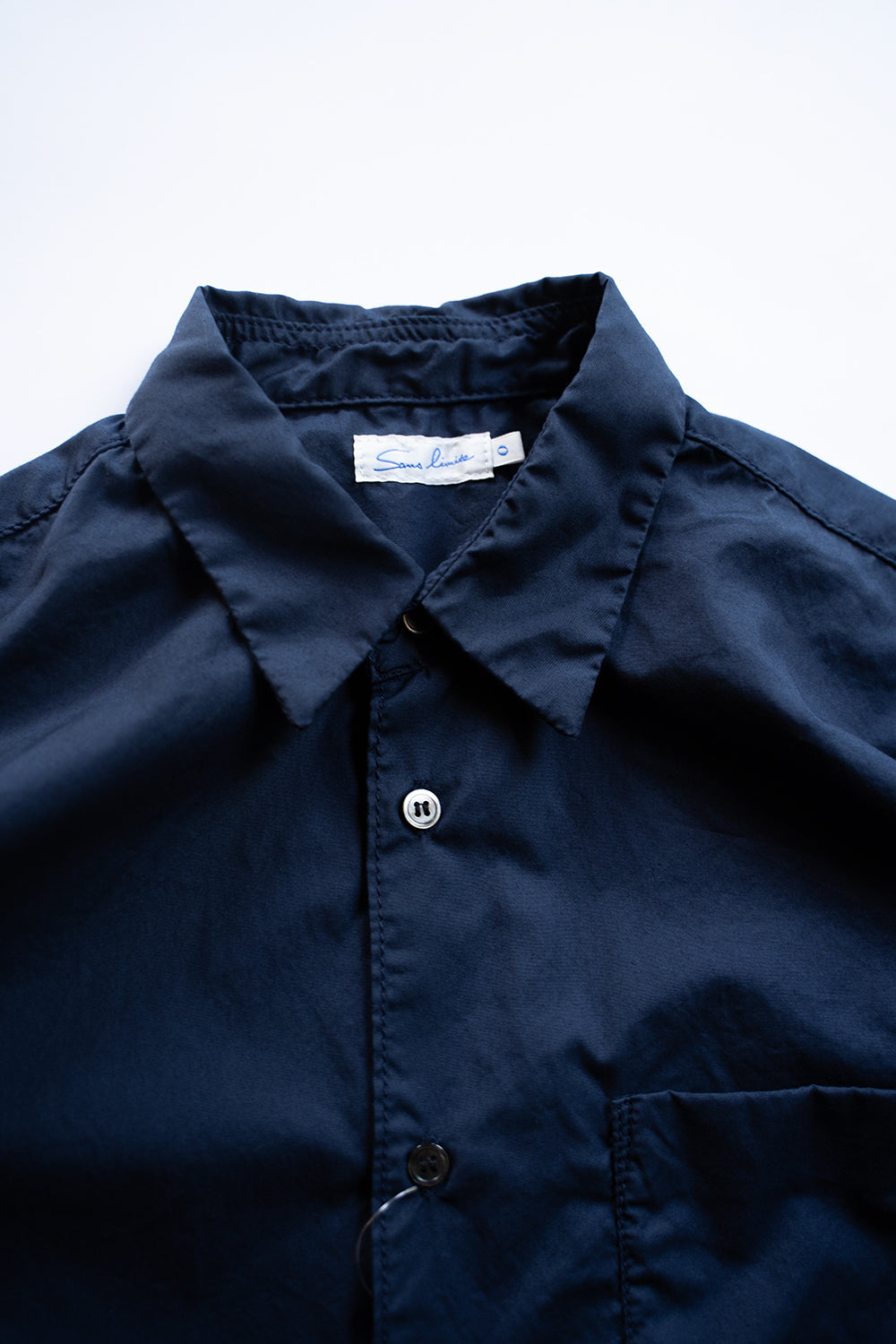 Sans limite/サンリミット】SH01B ボックスレギュラー2本針シャツ(NAVY) Sans limite/サンリミット】SH01B ボックスレギュラー2本針シャツ(NAVY)