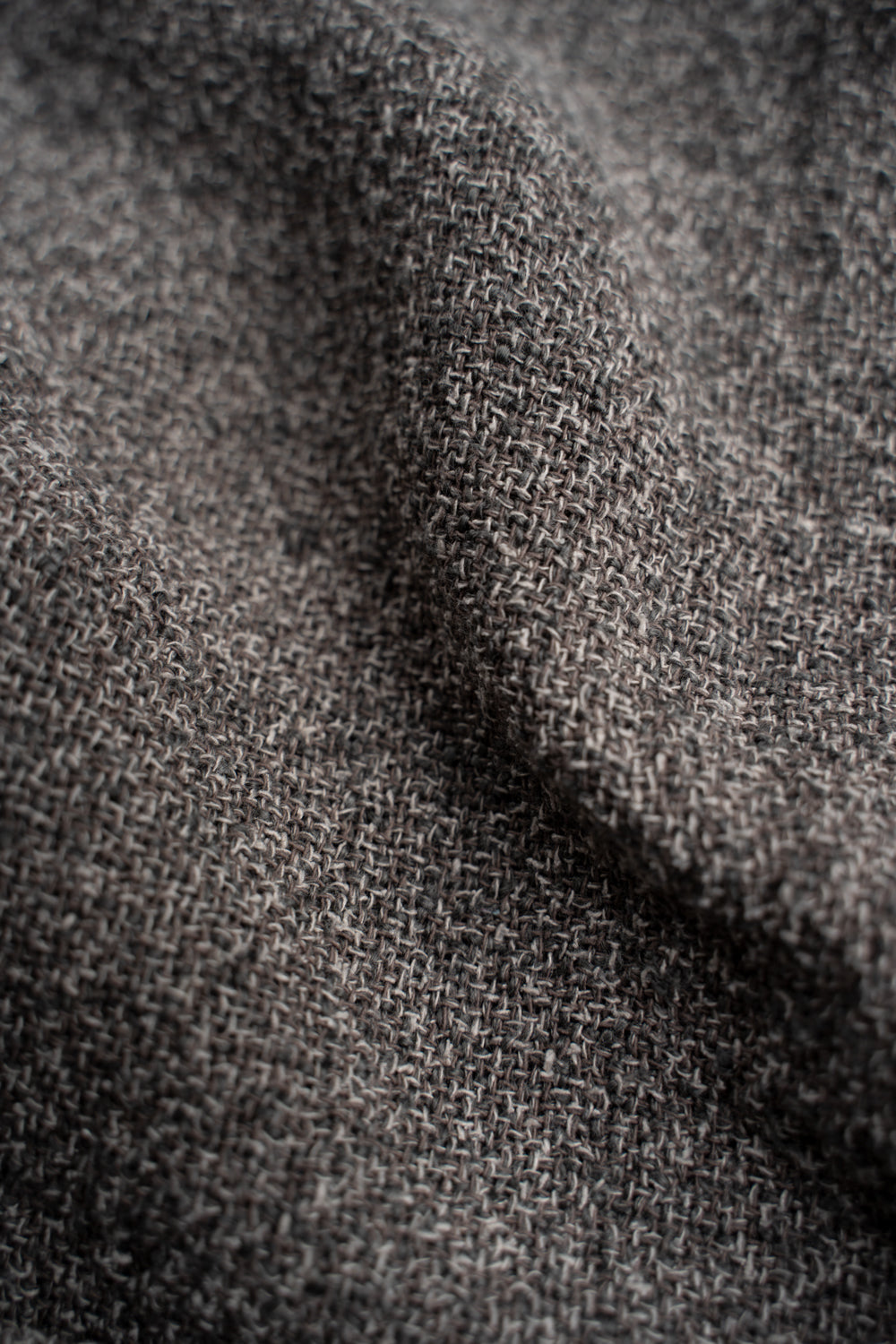 【ラスト1点】Special Twisted Yarn Fabric Collarless Jacket/スペシャルツイステッドヤーンファブリックカラーレスジャケット（LIGHT BROWN）