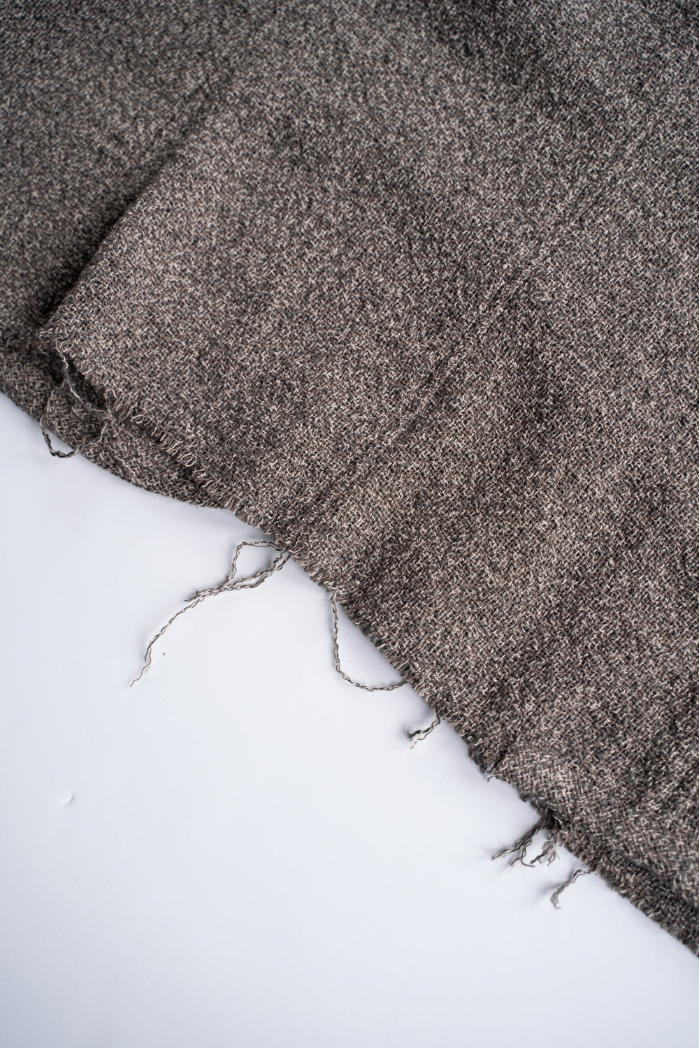 【ラスト1点】Special Twisted Yarn Fabric Collarless Jacket/スペシャルツイステッドヤーンファブリックカラーレスジャケット（LIGHT BROWN）