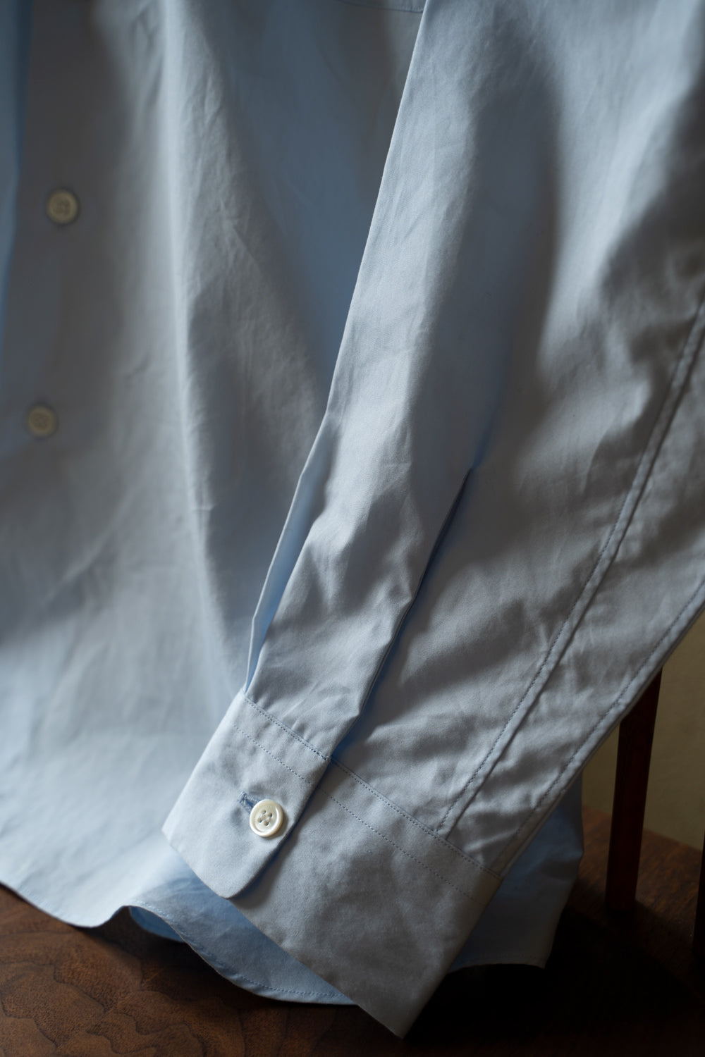 【ラスト１点】SH04B ブロードボックスNEWワイドカラーシャツ（SAX）